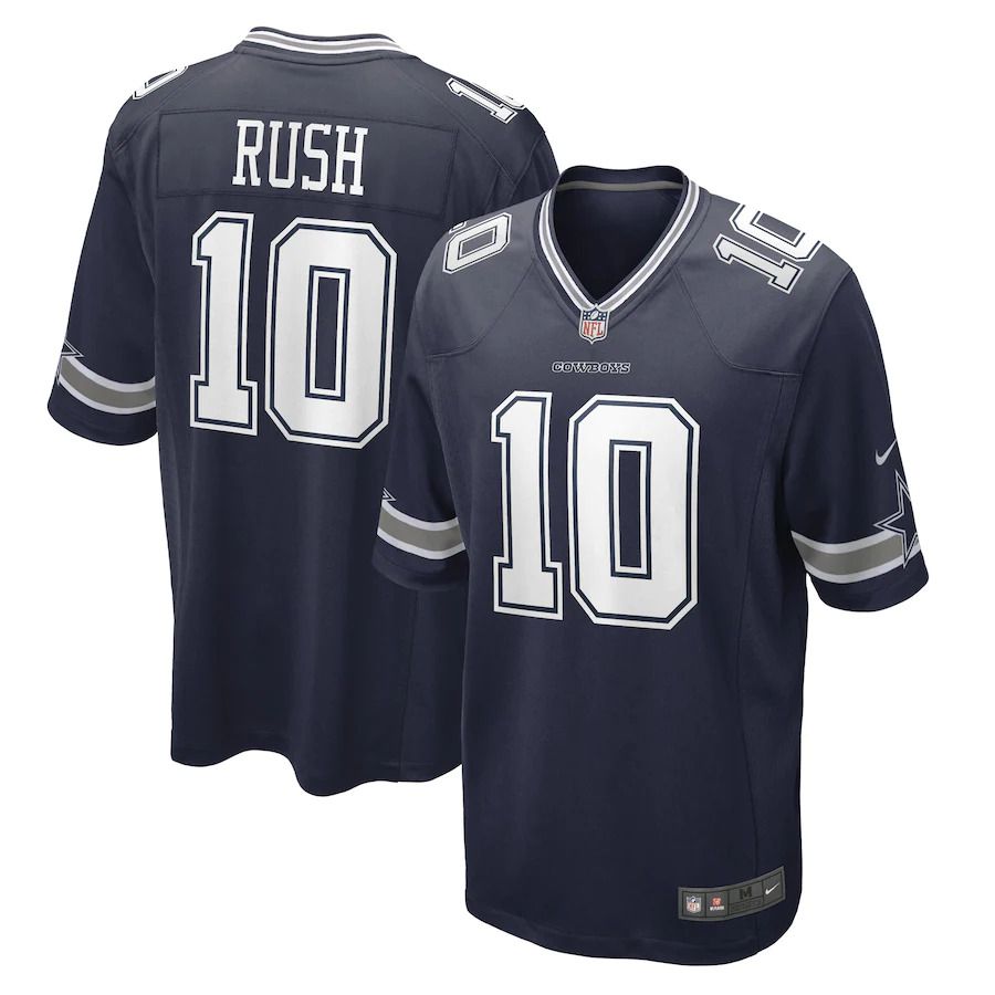 Men Dallas Cowboys 10 Cooper Rush Nike Navy Game Player NFL Jersey